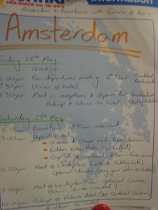 Amsterdam Schedule