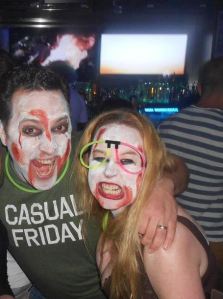 What we look like if we don't save..jk..at  a zombie party :)