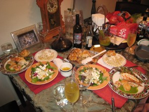 My husband's home cooked Valentine's Day Meal in 2008