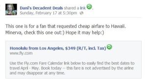 $349 airfare LAX to HI