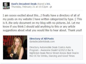 Dani's Directory of all Posts