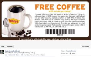 Free Denny's coffee