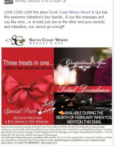 South Coast Massage Deal thru end of February 2013
