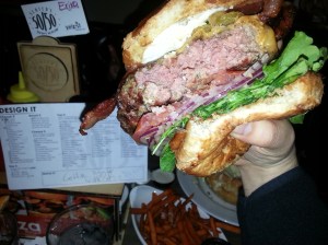 My huband's "Design It" burger