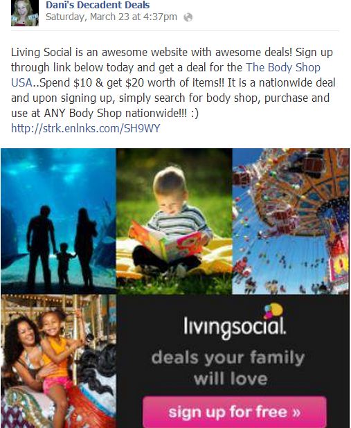 Sign up for Living Social Today!