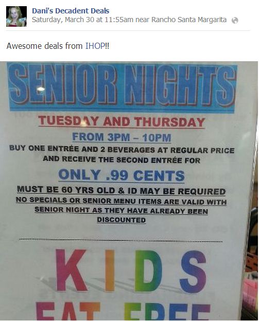 IHOP Dinner &  Kids Nights