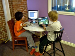 Pim and Ciaran At The MineCraft Lab