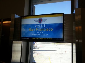 Our Southwest Airlines Flight Orange County - San Francisco