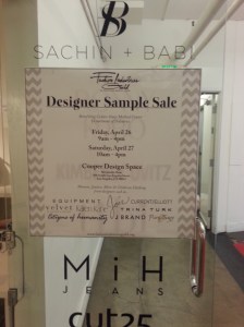 Designer Sample Sale Sign 