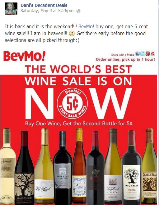 5 cent wine sale from BEVmo is back