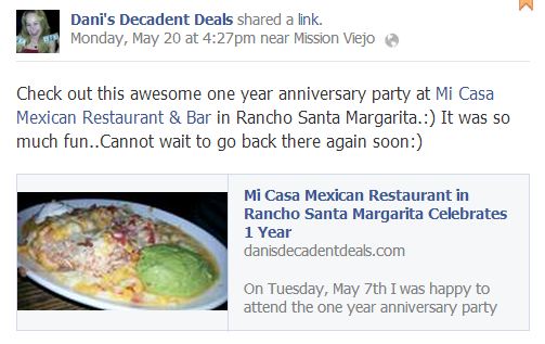 Mi Casa Mexican Restaurant - RSM - 1 year anniversary