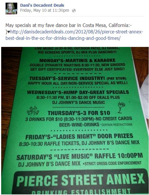 Pierce Street Annex May Specials