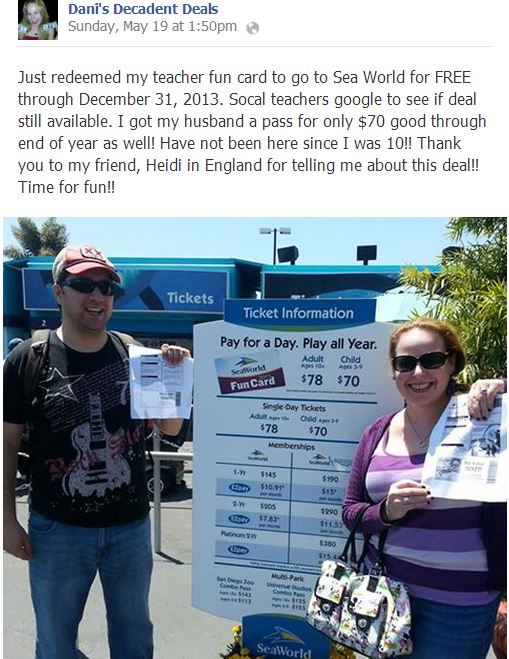 Sea World Fun Card $78 adults $70 kids - Unlimited visits thru 12-31-13