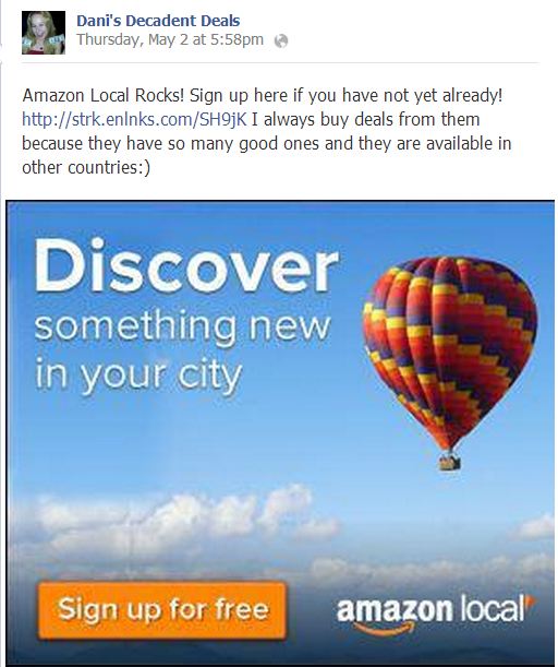 Sign up for Amazon Local Now!