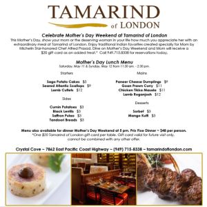 Tamarind of London Crystal Cove Mother's Day Special
