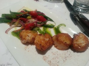 New Bedford Scallops with veggies
