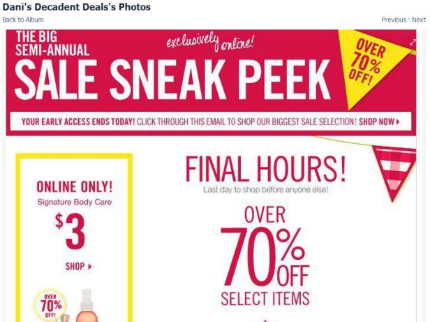 Bath And Body Works Semi Annual Sale