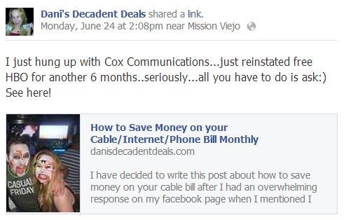 Cox Cable Saving Money