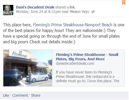 Fleming's Prime STeakhouse Specials