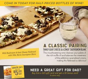 Macaroni Grill $5 FREE and Half Off Wine