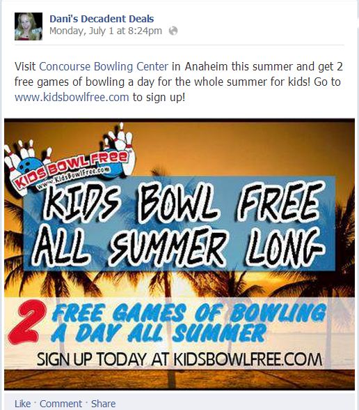 FREE Bowling For Kids All Summer - Concourse Bowling