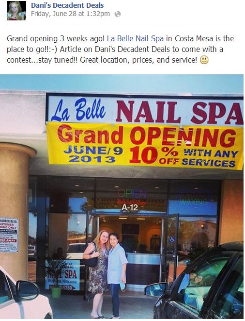 La Belle Nail Spa Grand Opening Costa Mesa