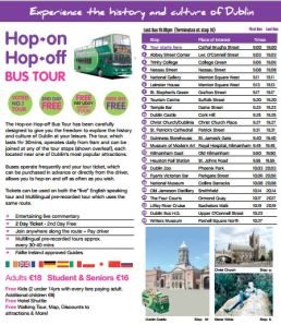 Hop ON Hop Off Bus Tour Dubin