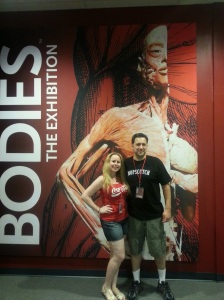 Husband and I at Bodies Exhibit