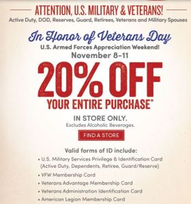Veteran's Day Deals, Freebies, deals, 2014