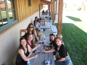 Wine tasting on a girls getaway with friends in Santa Barbara