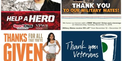 Veteran's Day Deals, Freebies, deals, 2014