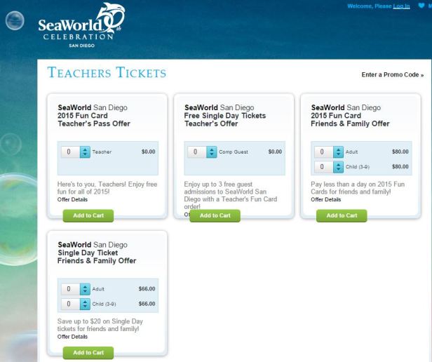 Free Sea World Annual Pass for Teachers, teacher deals