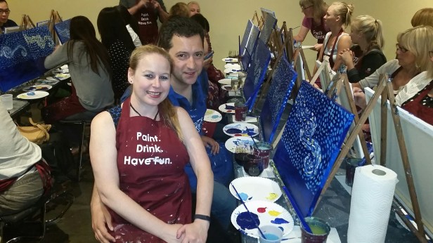 Pinot's Palette Tustin, art and wine, van gogh