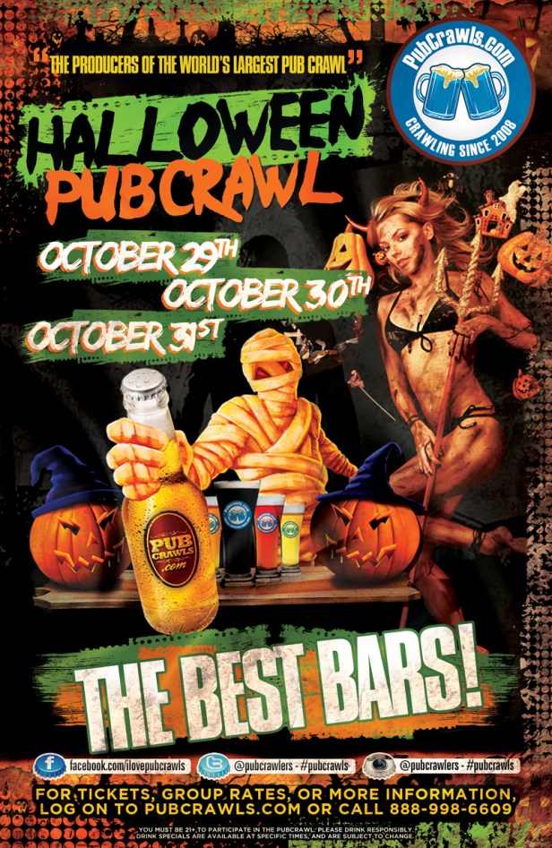 Halloween Pub Crawl Anaheim and more locations on website 2015