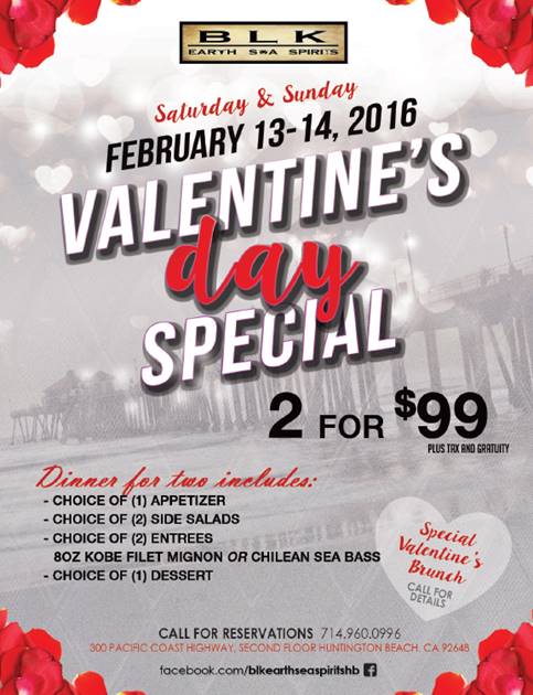 Valentine's Day Dining 2016, orange county, valentine's day