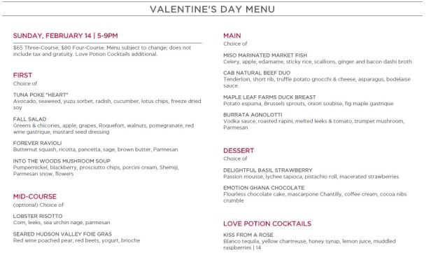 Valentine's Day Dining 2016, orange county, valentine's day
