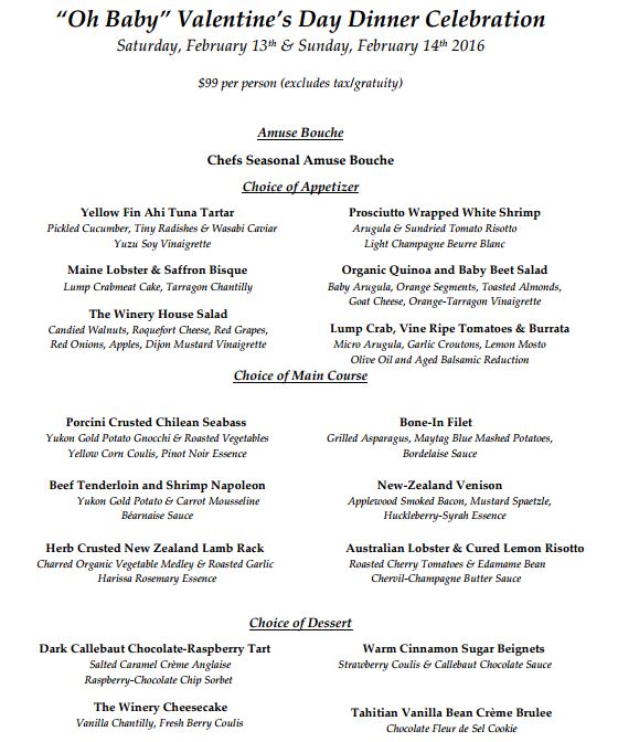 Valentine's Day Dining 2016, orange county, valentine's day