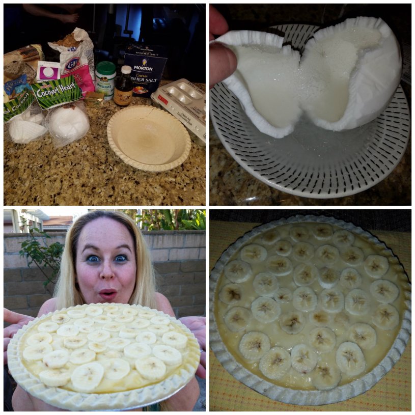 coconut banana cream pie, melissa's produce, coconut heart