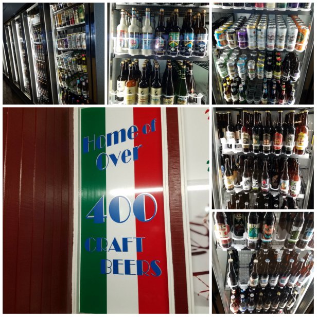Over 400 craft beers are avaialble for purchase daily - Carolina's Italian Restaurant, Anaheim