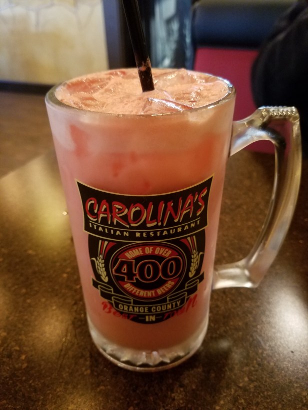 Raspberry Italian cream soda - Carolina's Italian Restaurant, Anaheim