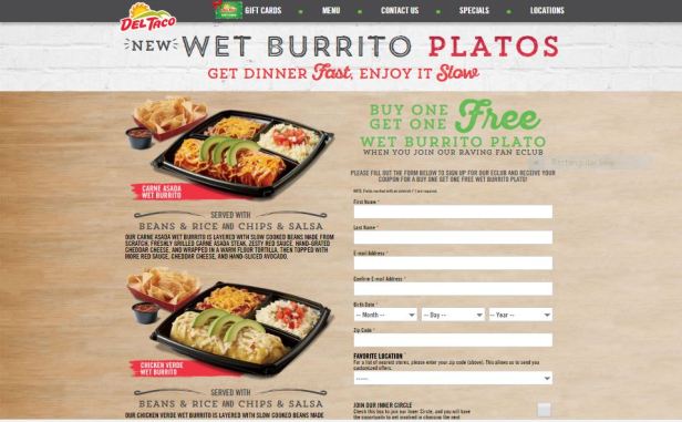 del taco, platos, del taco platos