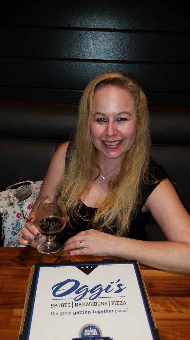 Dani with a glass of wine - Oggi's Mission Viejo